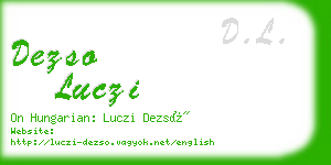 dezso luczi business card